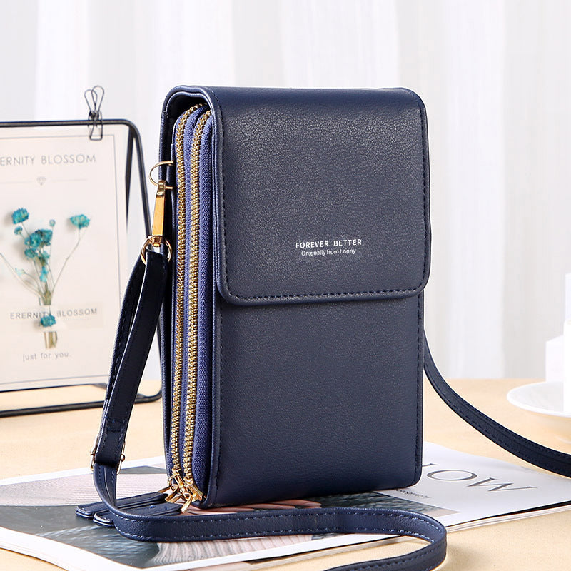 RFID Anti-Theft Phone Crossbody – Touchscreen & Multi-Compartment Design