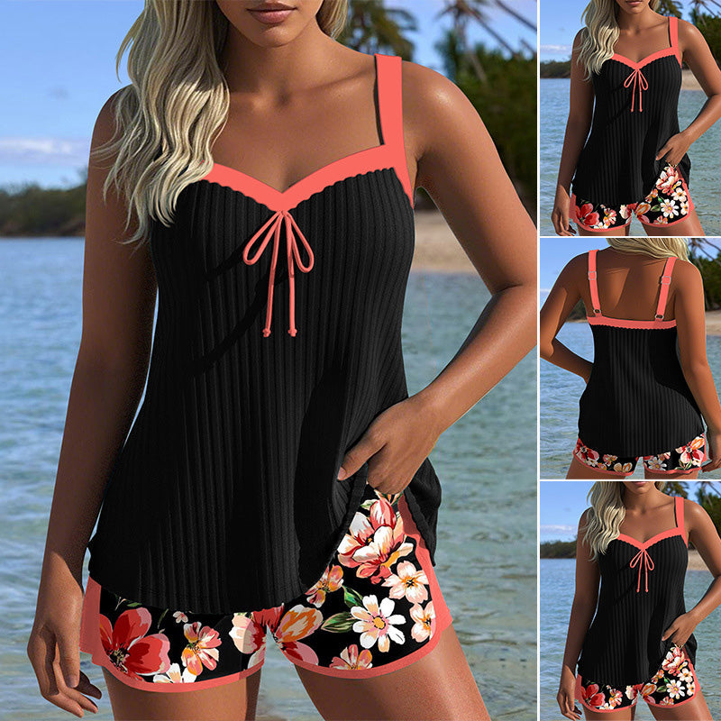 🌞Hot Summer Sale 50% OFF✨Printed Swimsuit Top & Shorts Set
