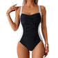 🔥LIMITED TIME 60% OFF!🩱Ruched One-Piece Swimsuit – Tummy Control & Twisted Front Design