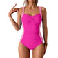 🔥LIMITED TIME 60% OFF!🩱Ruched One-Piece Swimsuit – Tummy Control & Twisted Front Design