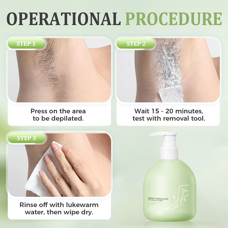 💥Large-size hair removal cream Gentle and non-irritating hair removal cream set (hair removal cream + razor) | Limited-time offer 🎁