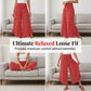 💖50% OFF🌺Polka Dot Ruffle Wide-Leg Pants – Smocked High Waist & Breathable