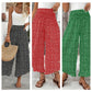 💖50% OFF🌺Polka Dot Ruffle Wide-Leg Pants – Smocked High Waist & Breathable