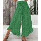💖50% OFF🌺Polka Dot Ruffle Wide-Leg Pants – Smocked High Waist & Breathable