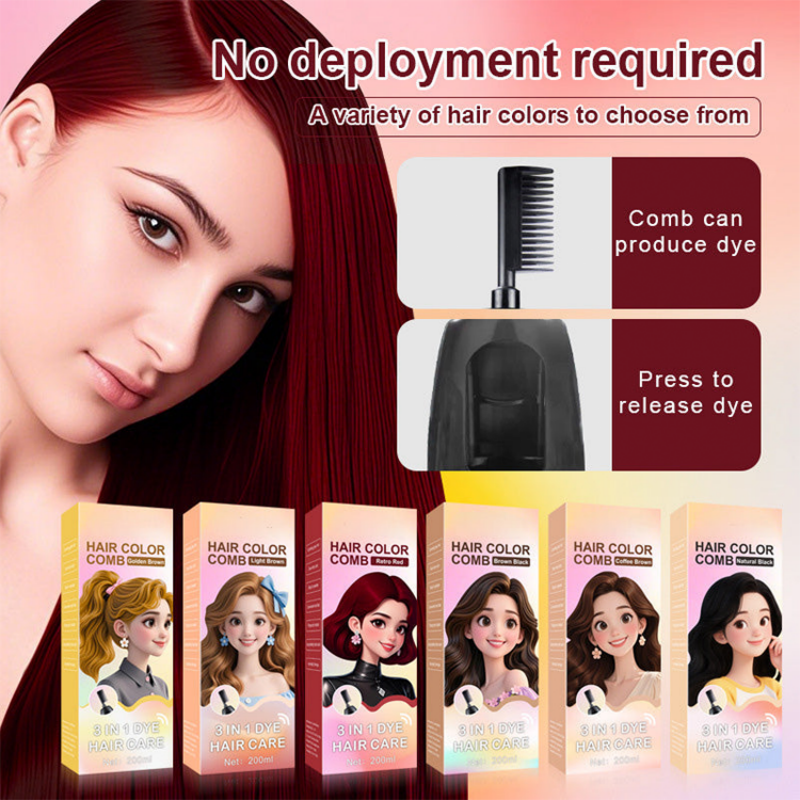 💇‍♀️ 3-in-1 Hair Color Comb | Color, Blend & Apply in One – Easy to Use at Home