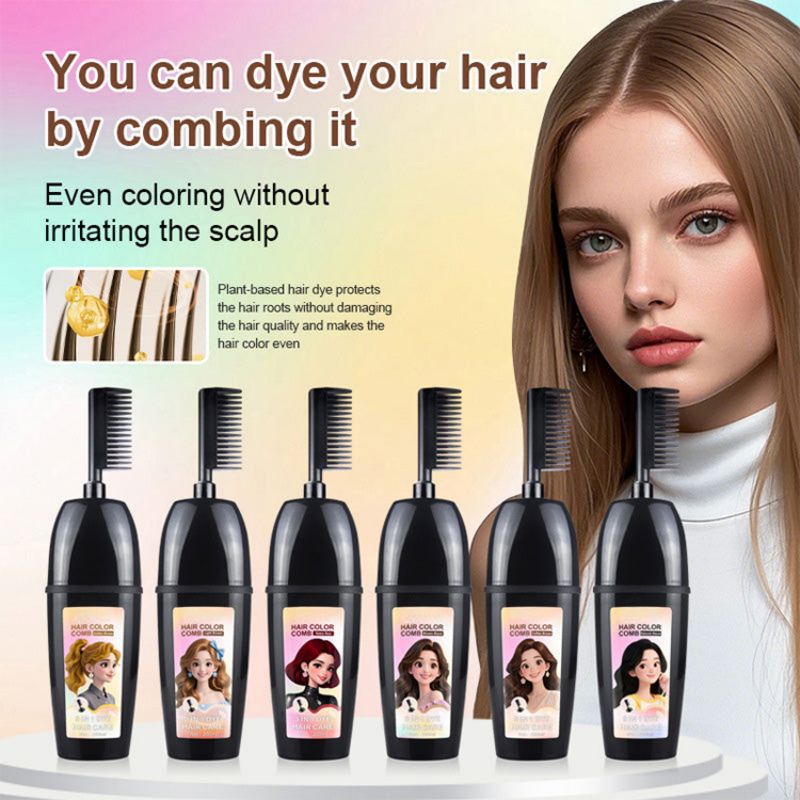 💇‍♀️ 3-in-1 Hair Color Comb | Color, Blend & Apply in One – Easy to Use at Home