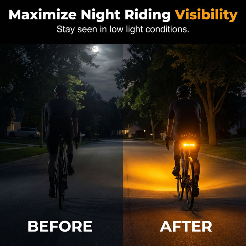 Signal Turns Instantly! Wireless Bike Turn Signal Light with Remote