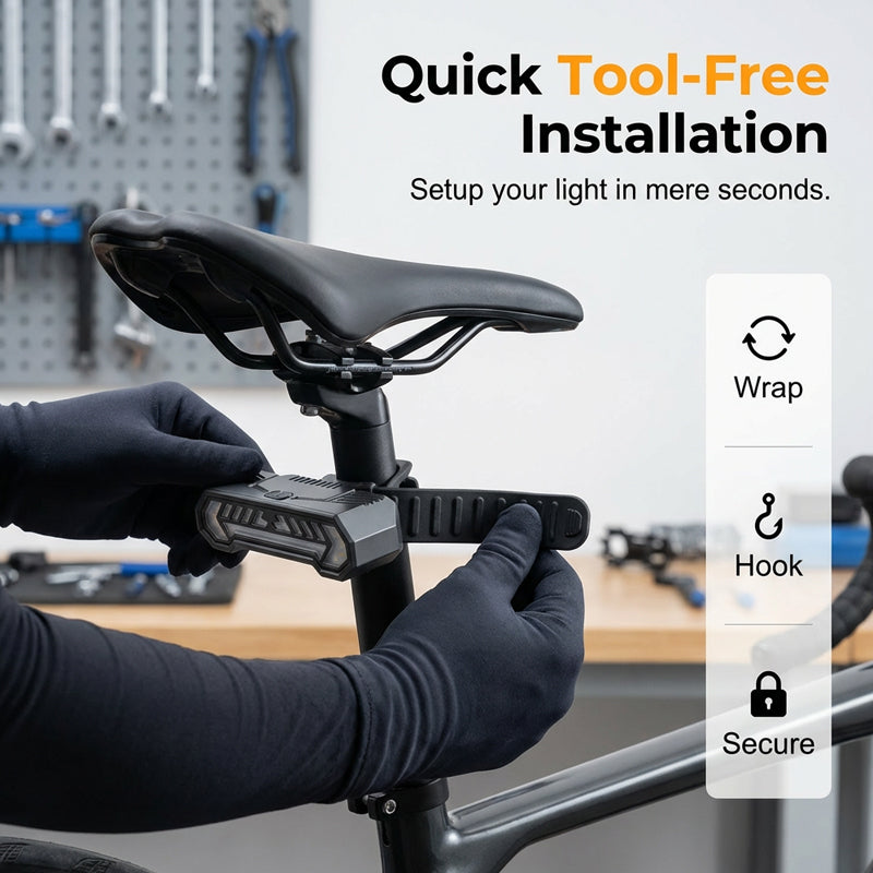 Signal Turns Instantly! Wireless Bike Turn Signal Light with Remote