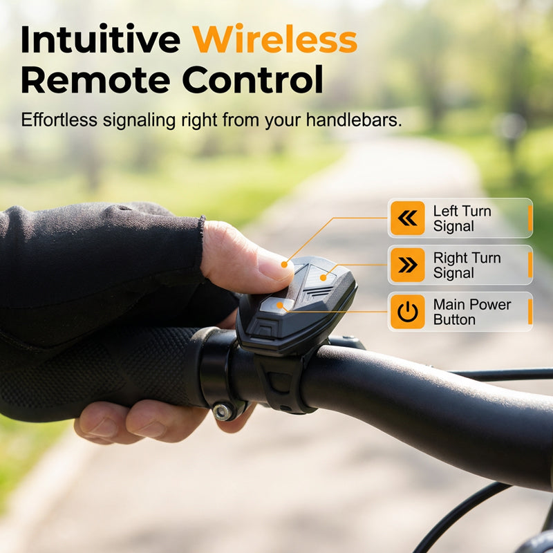 Signal Turns Instantly! Wireless Bike Turn Signal Light with Remote
