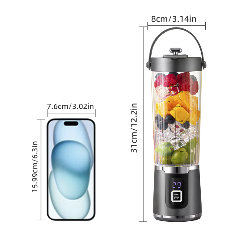Wireless USB Juicer – 10-Blade & One-Touch Portable Blender