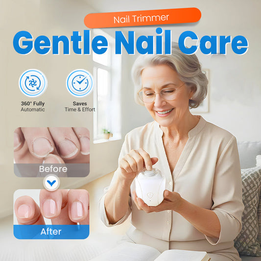 360° Silent Nail Trimmer – LED Light & Auto Debris Collection