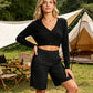 High-Waist Bermuda Shorts – Tummy Control & 4-Way Stretch