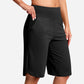 High-Waist Bermuda Shorts – Tummy Control & 4-Way Stretch