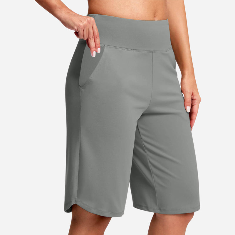 High-Waist Bermuda Shorts – Tummy Control & 4-Way Stretch
