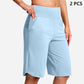 High-Waist Bermuda Shorts – Tummy Control & 4-Way Stretch