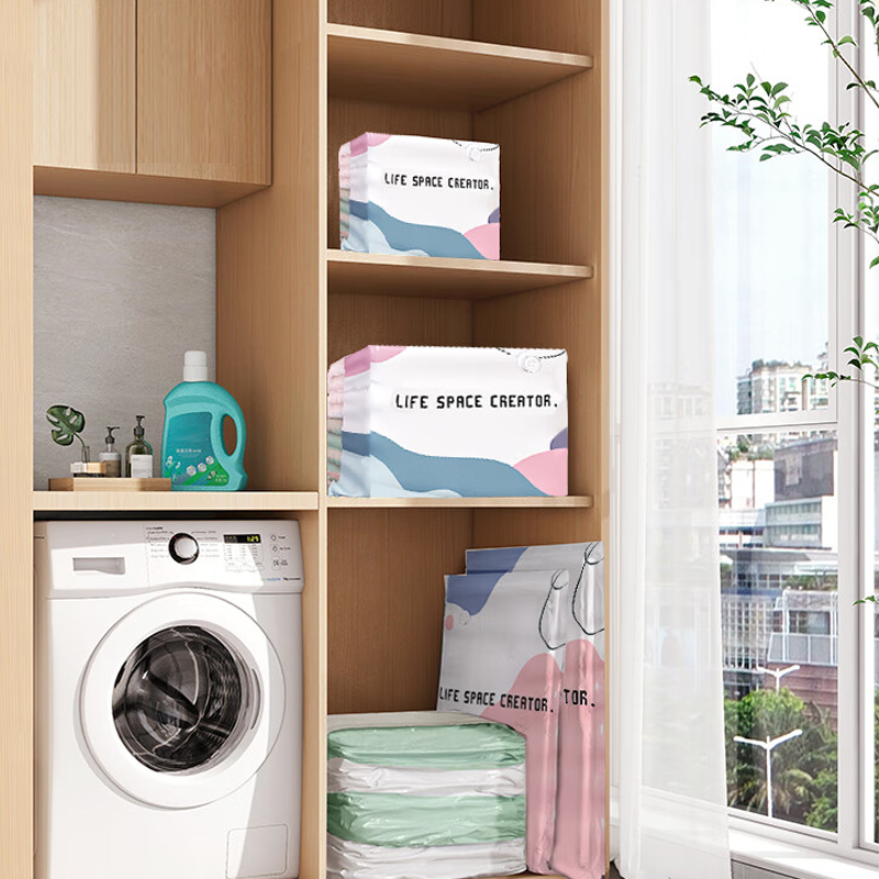 No-Pump Vacuum Storage Bags – Save 80% Space, Dry & Dust-Free🧳