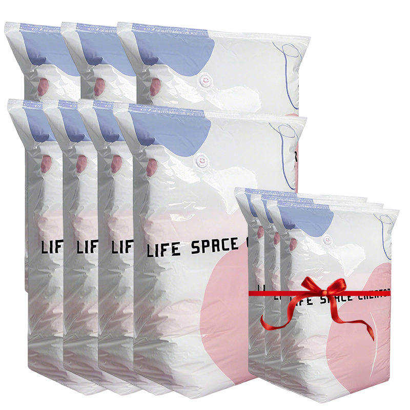 No-Pump Vacuum Storage Bags – Save 80% Space, Dry & Dust-Free🧳