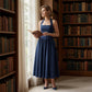 Elegant Halter Midi Dress – Stretch Back & Flattering Fit
