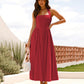 Elegant Halter Midi Dress – Stretch Back & Flattering Fit