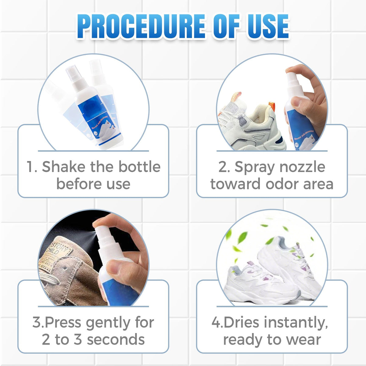 Antibacterial Shoe Deodorizer Spray
