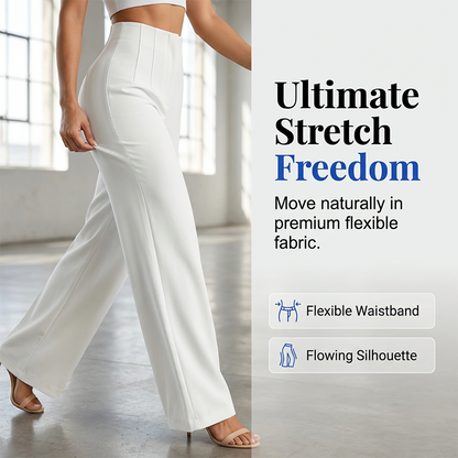 High-Waist Wide-Leg Pants – Breathable & Elegant Drape