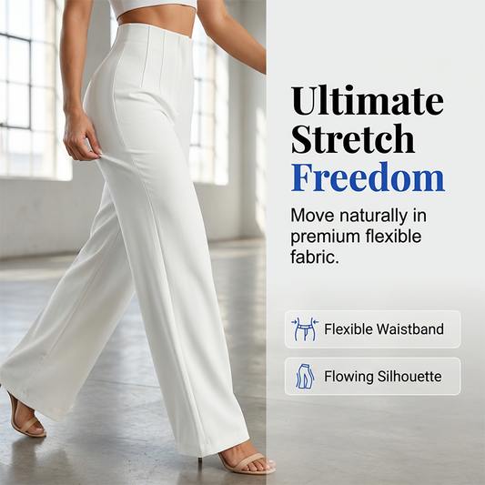 High-Waist Wide-Leg Pants – Breathable & Elegant Drape
