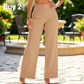 High-Waist Wide-Leg Pants – Breathable & Elegant Drape