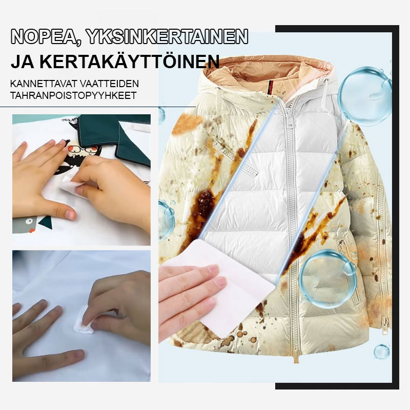 🏆Buy More Save More🎁Portable Clothing Stain Remover Wipes