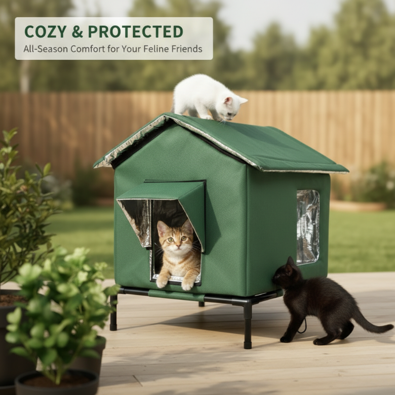 Shelter Outdoor Cats Instantly! No-Leak Elevated Thermal Cat House
