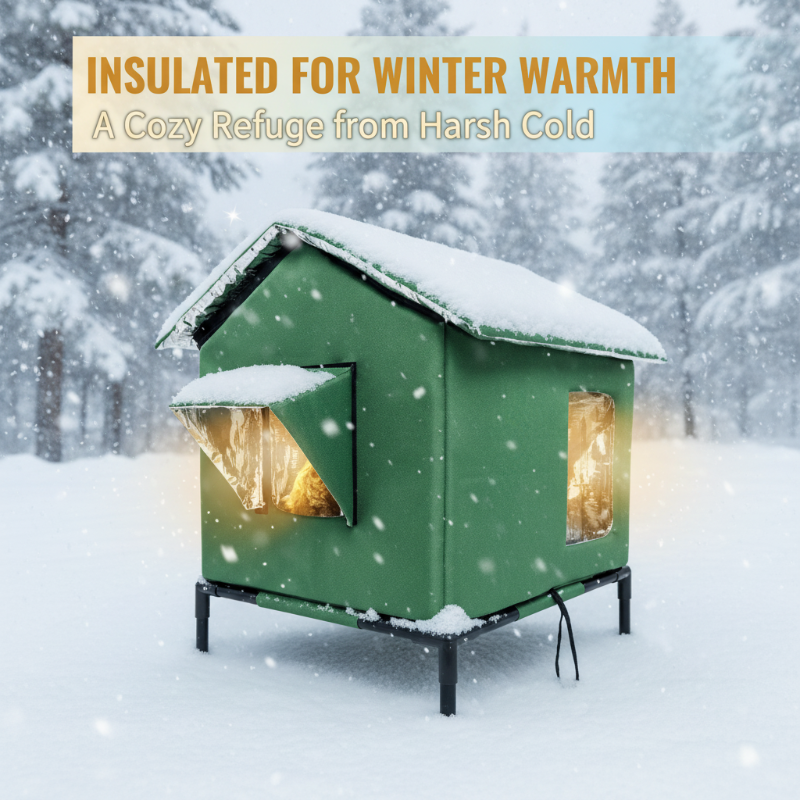 Shelter Outdoor Cats Instantly! No-Leak Elevated Thermal Cat House