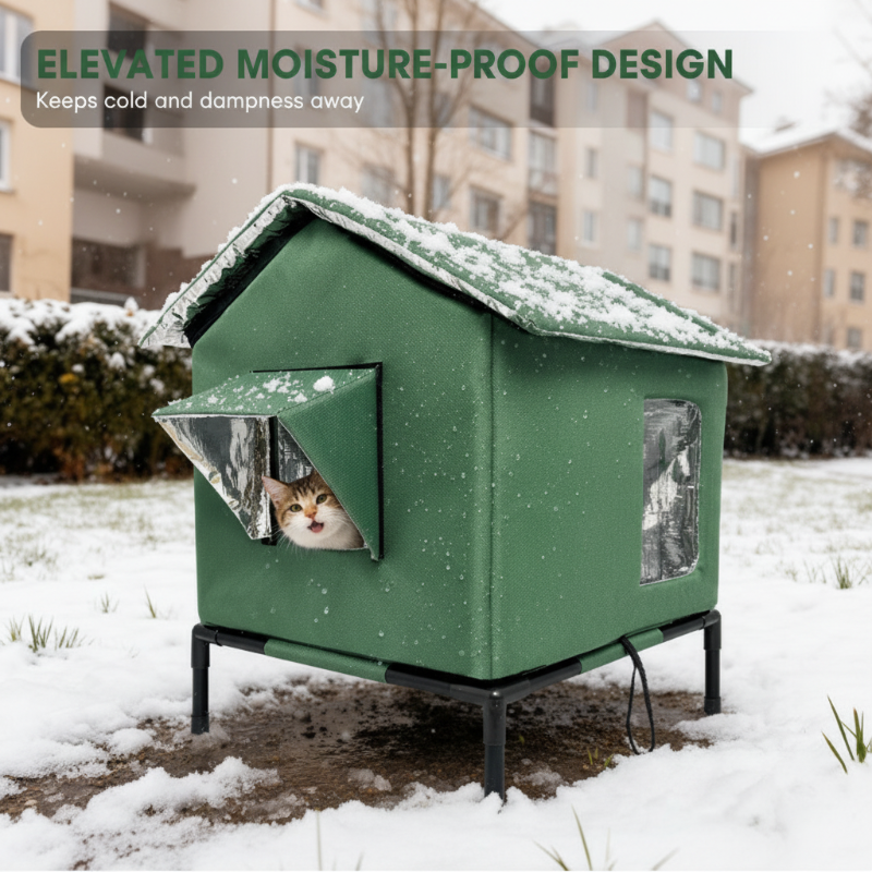 Shelter Outdoor Cats Instantly! No-Leak Elevated Thermal Cat House