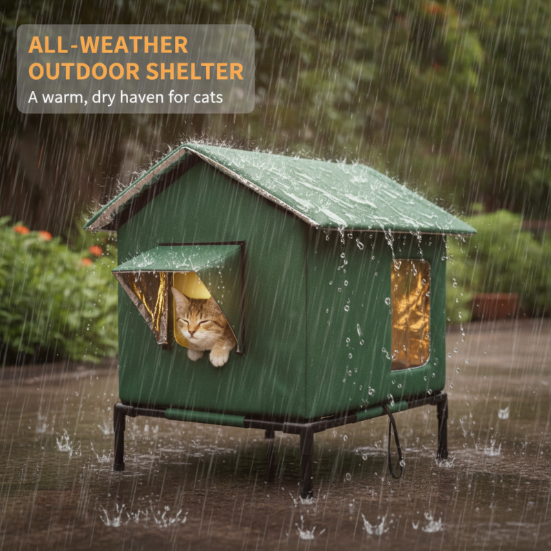 Shelter Outdoor Cats Instantly! No-Leak Elevated Thermal Cat House