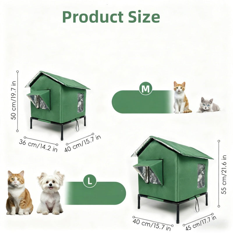 Shelter Outdoor Cats Instantly! No-Leak Elevated Thermal Cat House