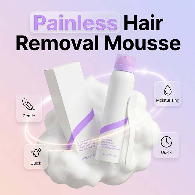 Remove Hair Painlessly Instantly! No-Drip Cloud-Foam Mousse