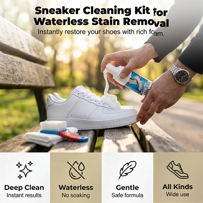 Clean Any Sneaker Instantly! No-Scrub Foam Cleaning Kit