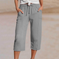 🍃 LIMITED-TIME 50% OFF! ✨ Women's Pleated Cropped Pants – Linen-Cotton, Wide-Leg, Comfortable 🌿
