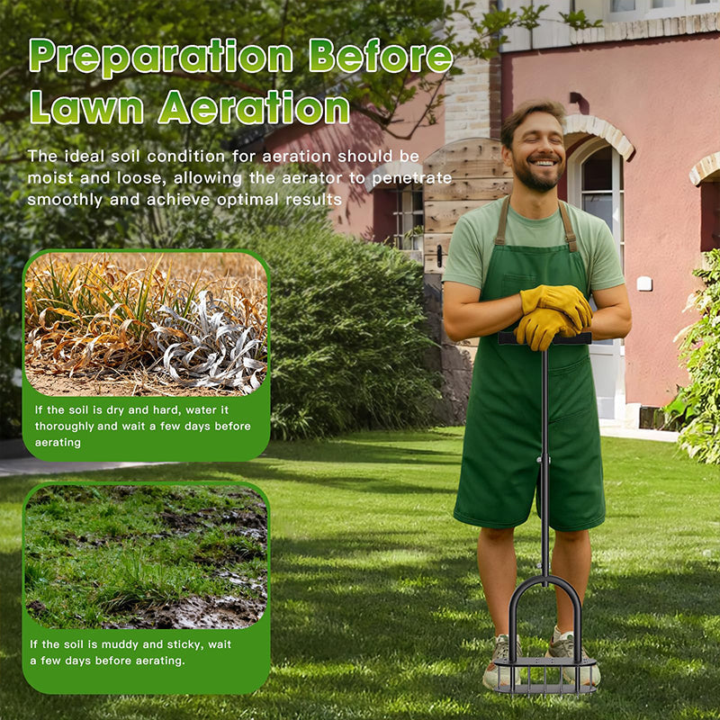 Aerate Your Lawn Instantly! Carbon Steel Lawn Aerator