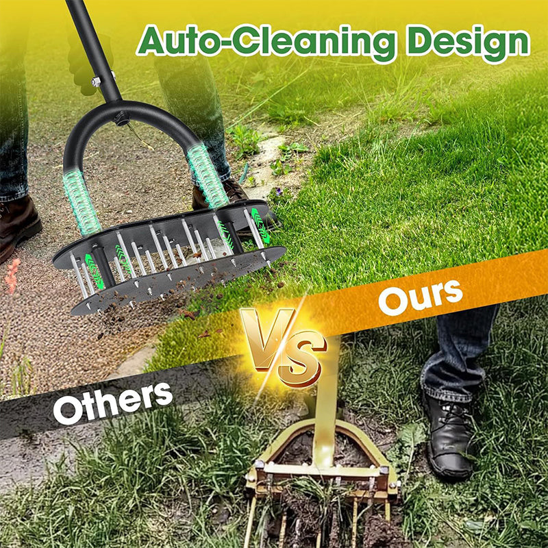 Aerate Your Lawn Instantly! Carbon Steel Lawn Aerator