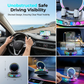 Clamp & Charge Instantly! No-Fumble RGB Auto-Grip Car Mount
