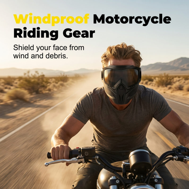 Detachable Full-Face Goggle Mask – Anti-Fog, Windproof Protection