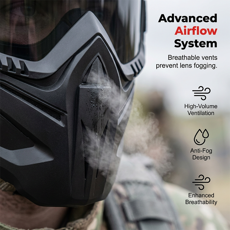 Detachable Full-Face Goggle Mask – Anti-Fog, Windproof Protection