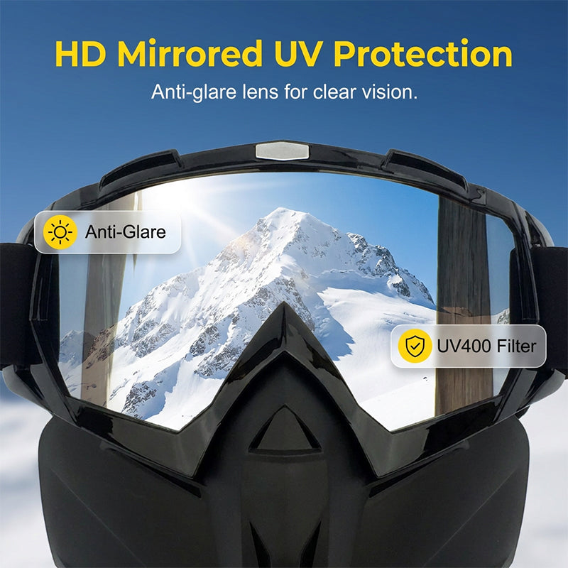 Detachable Full-Face Goggle Mask – Anti-Fog, Windproof Protection
