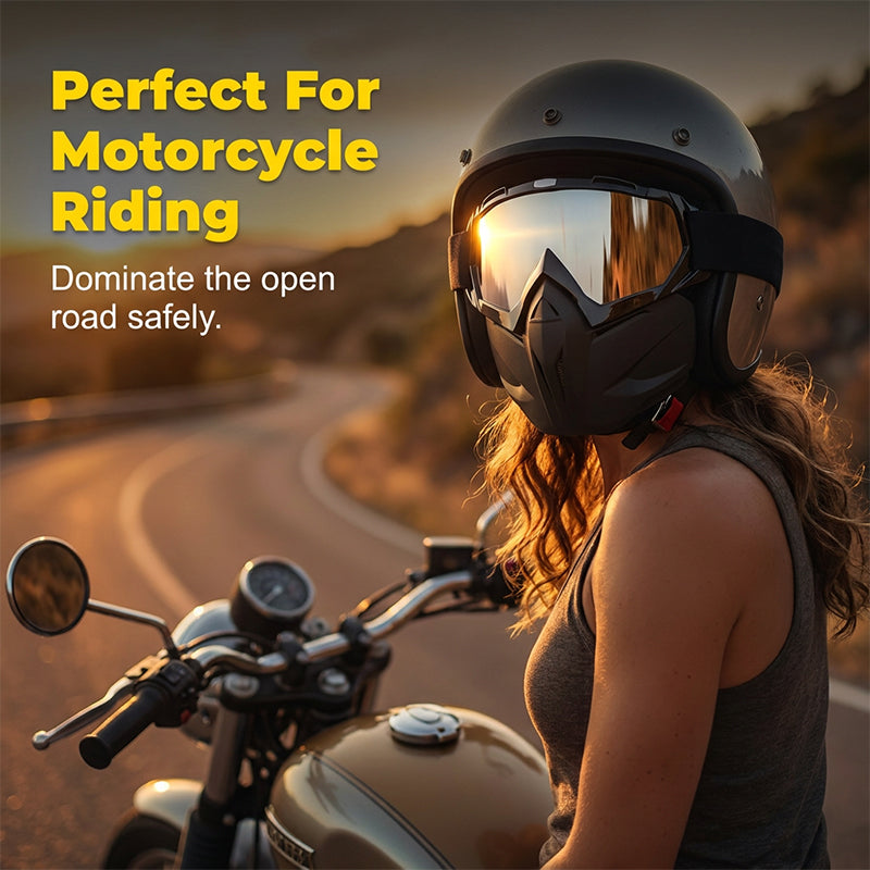 Detachable Full-Face Goggle Mask – Anti-Fog, Windproof Protection