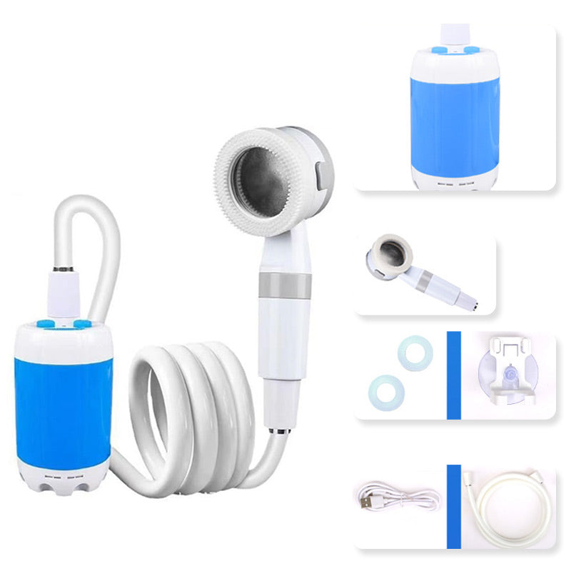 Rechargeable Portable Shower – Dual Flow, Camping & Pet Wash