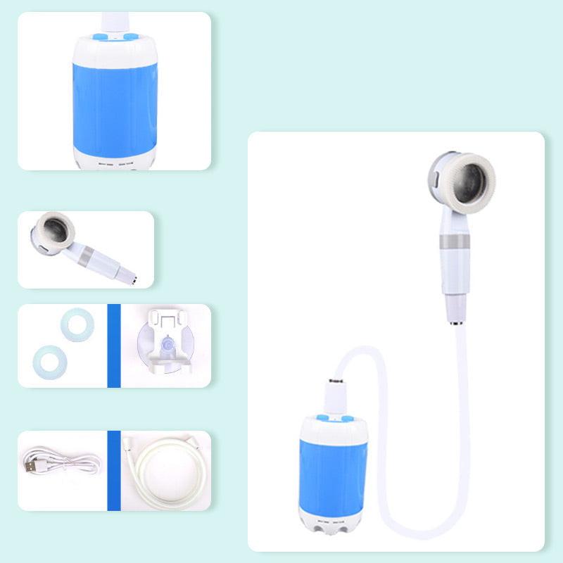 Rechargeable Portable Shower – Dual Flow, Camping & Pet Wash