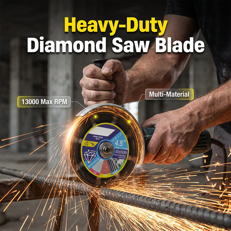 Cut Tile, Brick & Rebar Instantly! Diamond Angle Grinder Blade