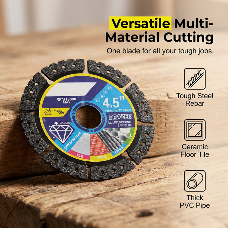 Cut Tile, Brick & Rebar Instantly! Diamond Angle Grinder Blade