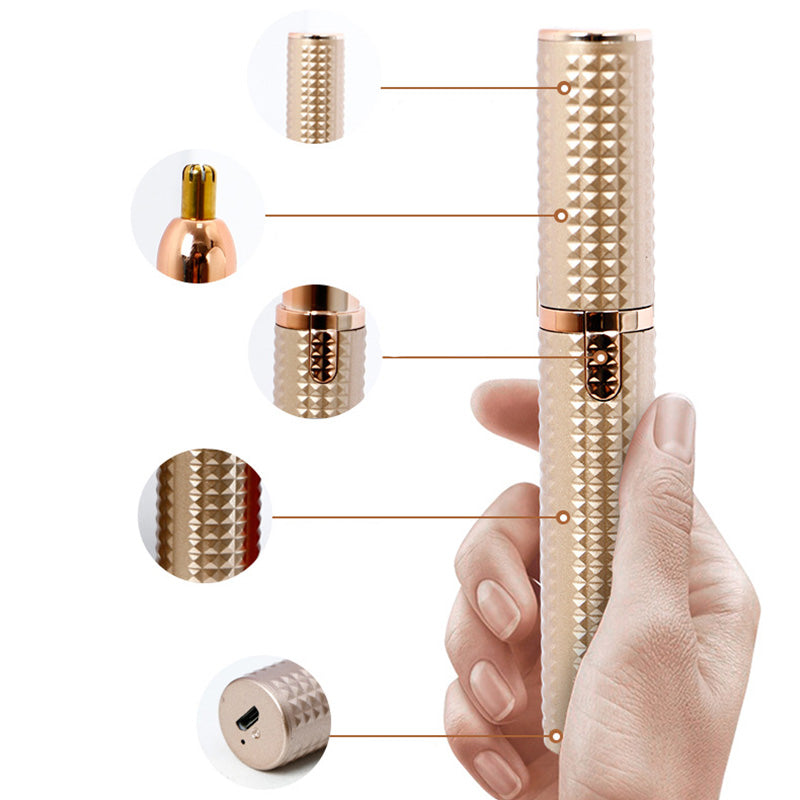 Interchangeable-Head Hair Remover – Cordless & Gentle Glide