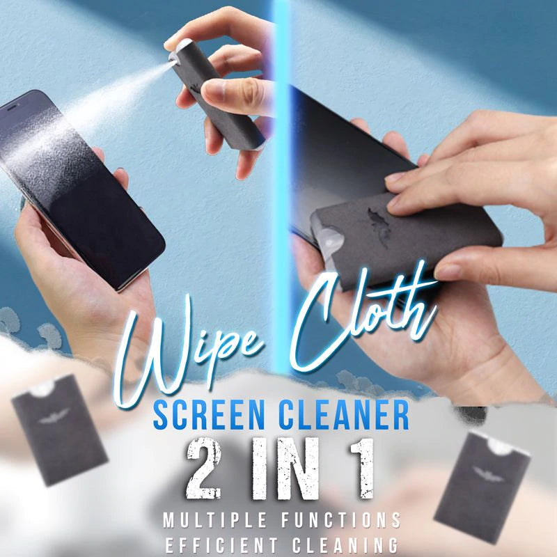 Clean Screens Instantly! 2-in-1 Spray & Microfiber Screen Cleaner