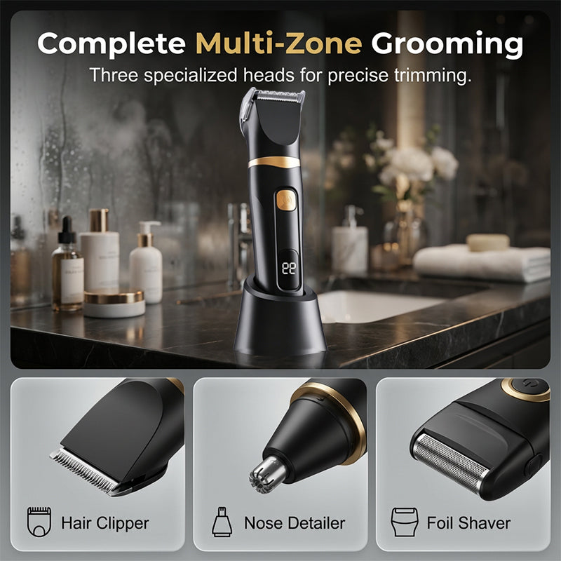 Groom Full Body Instantly! No-Pull 3-in-1 Trimmer
